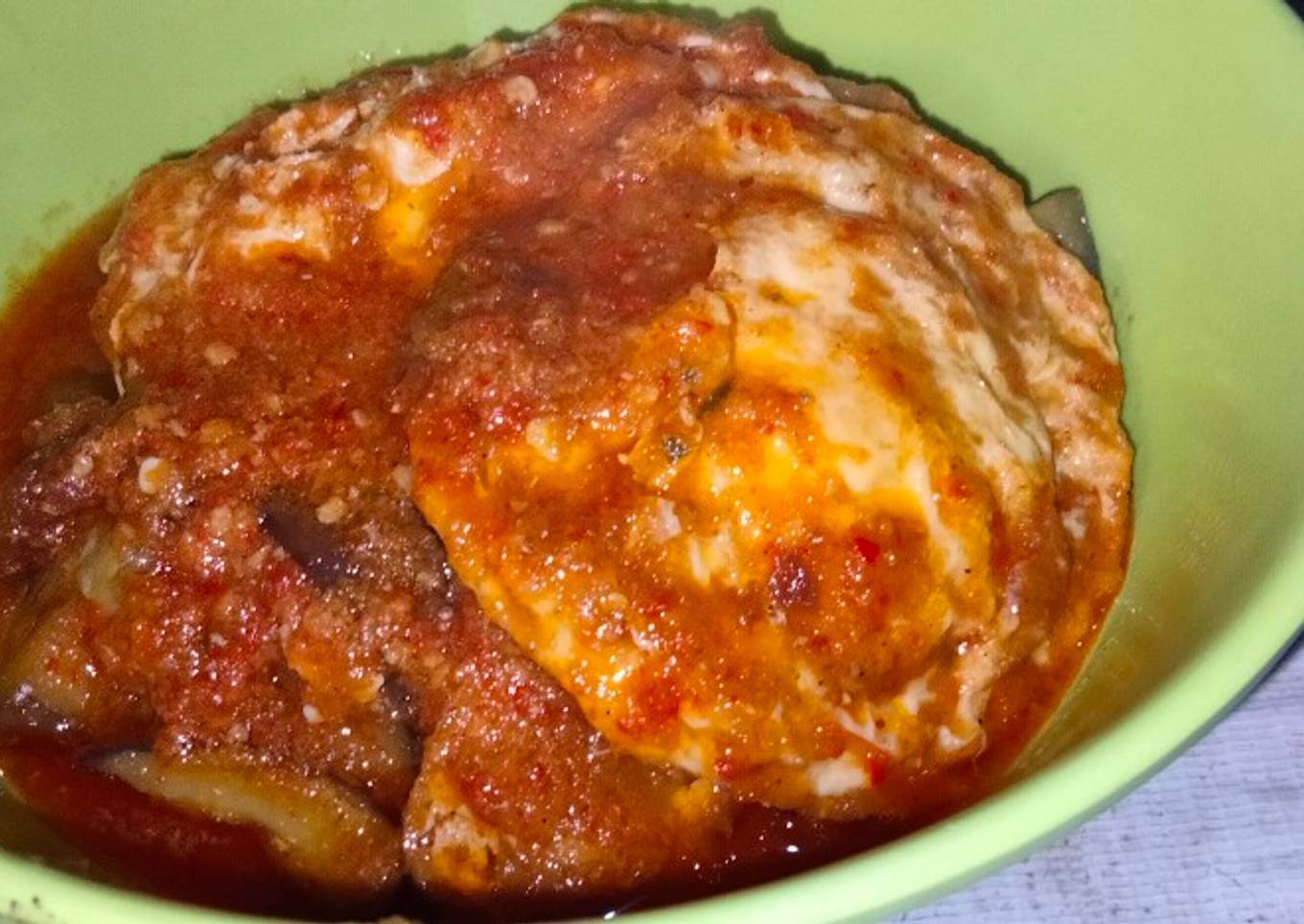 Telur Terong Tahu Bakso Bumbu Bali