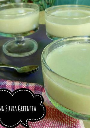 Foto resep Puding Sutra Greentea / Silky Puding