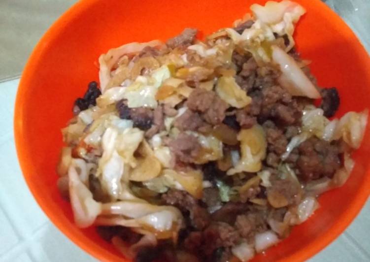 Resep Tumis daging cincang gubis Anti Gagal