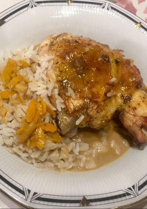 Una foto de Pollo al horno a la naranja! Fácil! Rápido