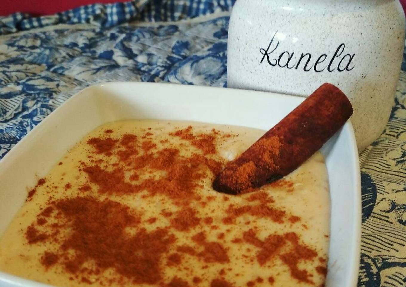 Arroz con leche y nata