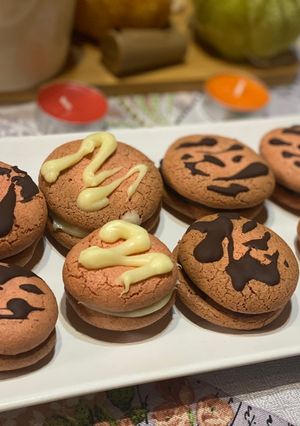 Narancsos csokoládés ganache-val töltött Macaron 🤍 recept fotója