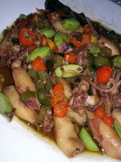 Foto resep Cumi asin pete pedas