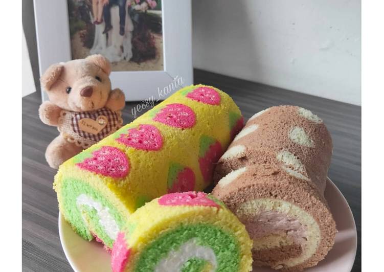 Resep Japanese Roll Cake kukus Anti Gagal