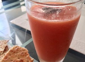 Una foto de Batido de papaya y banano