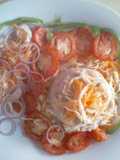 Mashed potatoes,arrowroot and vegetable salad