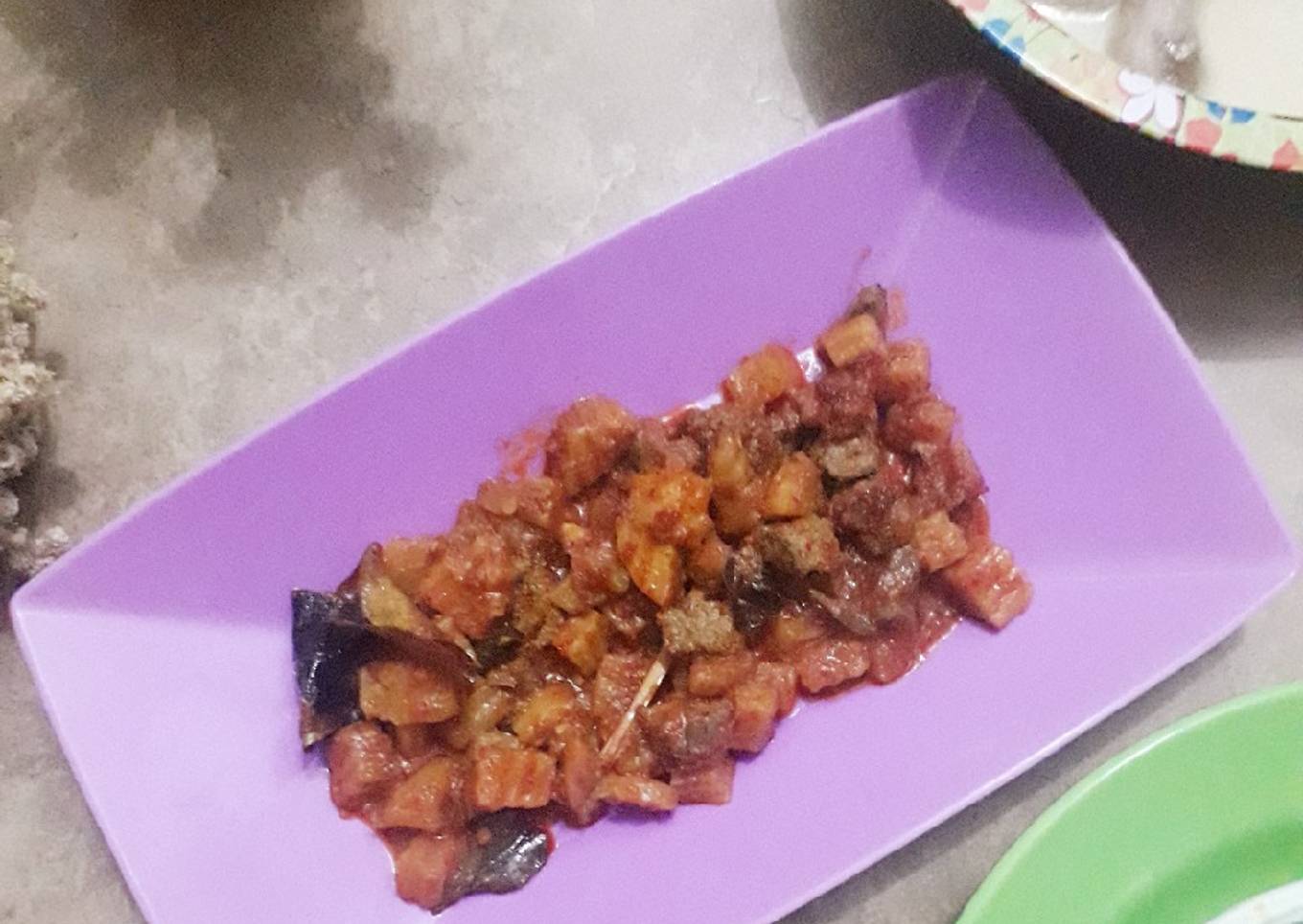 Sambal goreng ati sapi+kentang