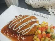 Gambar chicken katsu saus barbeque