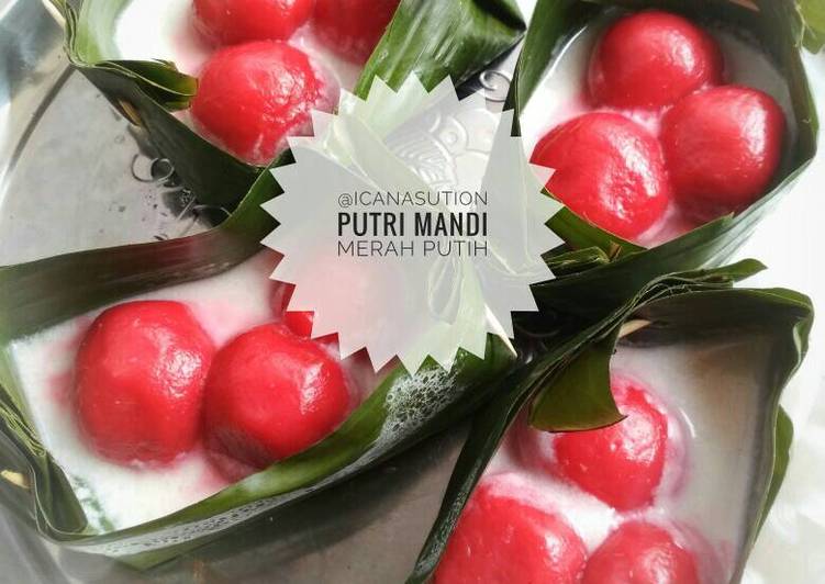 resep cara buat Putri mandi ubi #merahputih