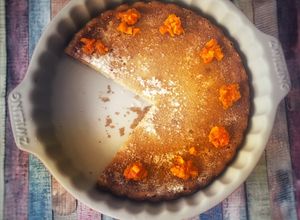 Ricotta torta karamellizált mandarinnal recept fotója