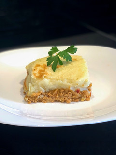 Una foto de Pastel de “carne” vegetariano/vegano con soja texturizada