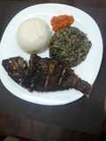 Mchicha in groundnuts,ugali n fried fish #authorsmarathon