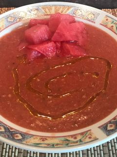 Una foto de Gazpacho con sandía