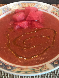 Una foto de Gazpacho con sandía