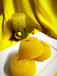 A picture of Mango Custard Halwa.
