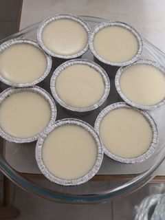 Una foto de Flan de queso