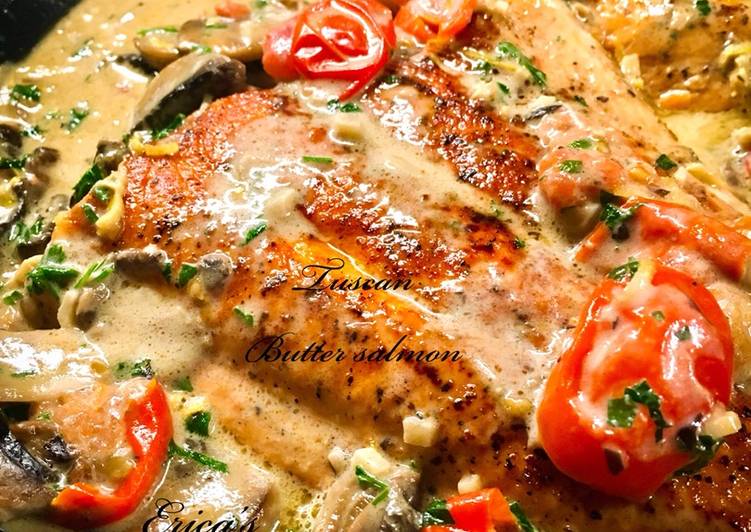 Tuscan Butter Salmon with mushroom