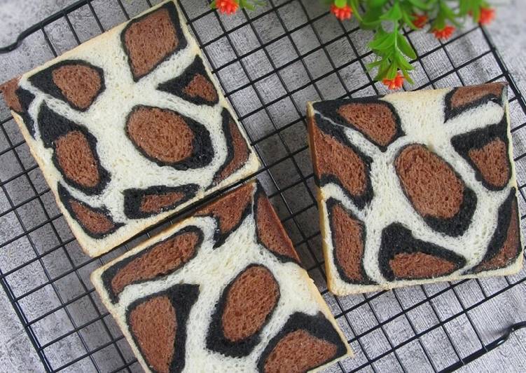 Roti Tawar Motif Leopard (Tanpa Telur)