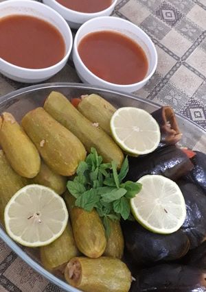 صورة لوصفة محشي الكوساية والباذنجان