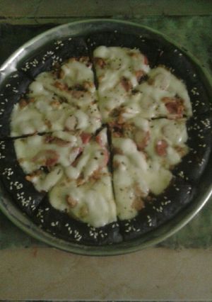 Foto resep Black pizza simpel