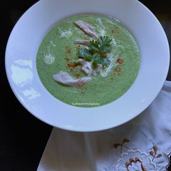 A picture of Broccoli, Chicken Soup.