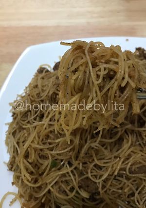 Foto resep Bihun sapi lada hitam cah ebi #homemadebylita