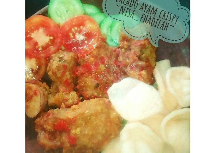 Resep Balado ayam crispy (hot fire chicken kw), Bisa Manjain Lidah