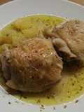 Sovracosce di pollo al forno con patate e rosmarino