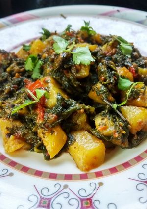 A picture of Palak Aloo ki Sabji.