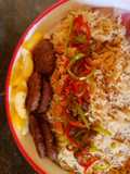 Kachay qeemay K kebab with masala rice 😍
