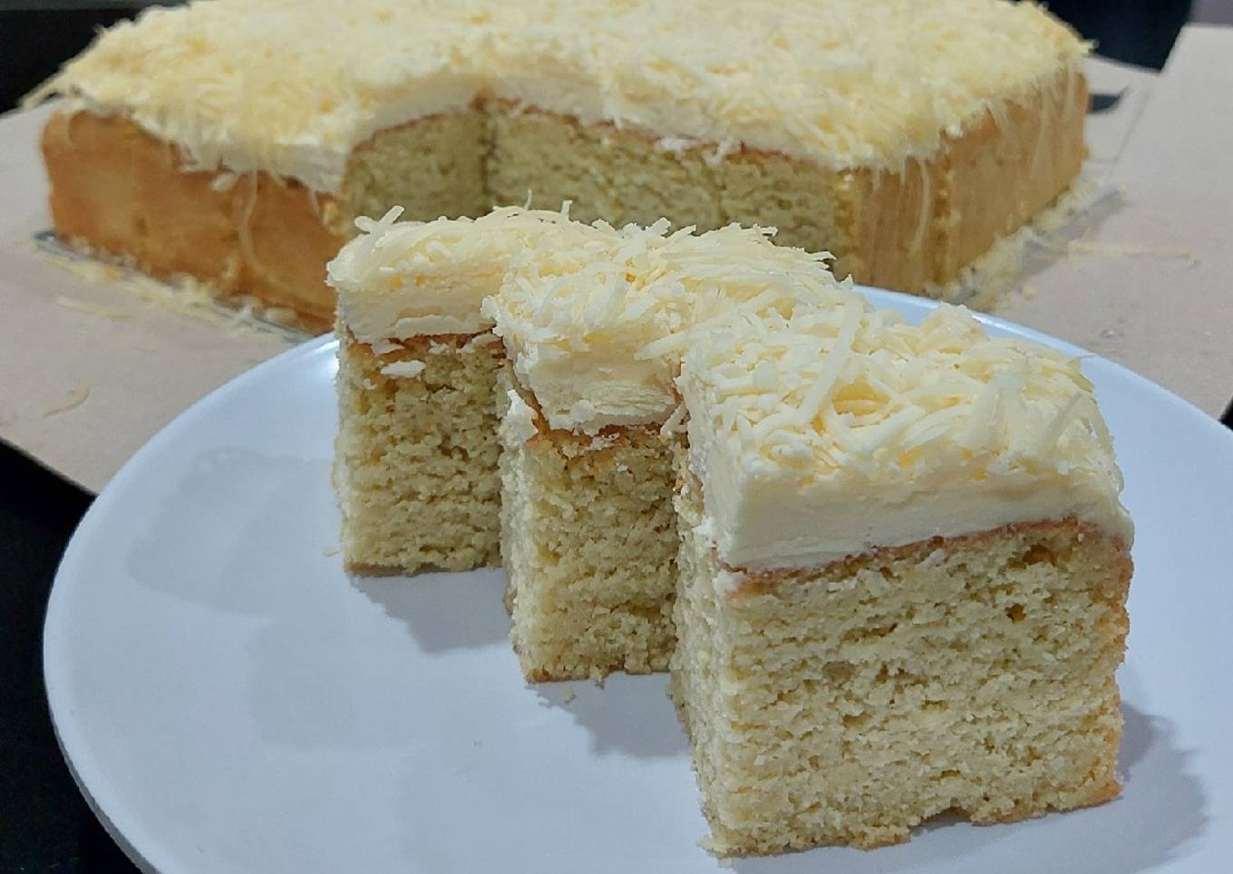 Keto Bolu Jadul Keju w/Buttercream Sugar & Gluten Free #Ketopad