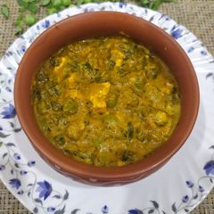 A picture of Methi fenugreek matar paneer.