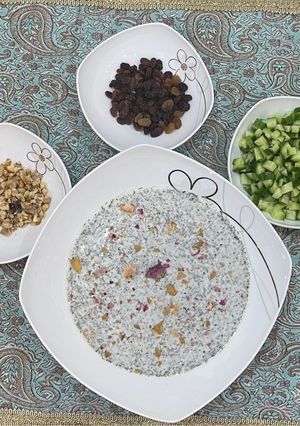 عکسی از دستور آب دوغ خیار 😋😋
