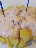 Patatas en salsa de ajo