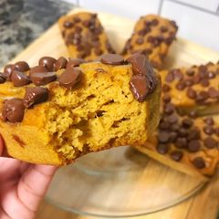 A picture of Low Carb (Keto Friendly) Flourless Peanut Butter Chocolate Chips Mini Loaf Cakes.