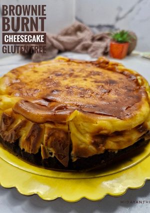 Foto resep Brownie Burnt Cheesecake - Gluten Free