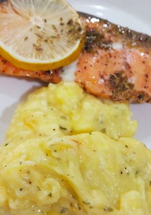 Foto resep Baked Lemon Butter Salmon