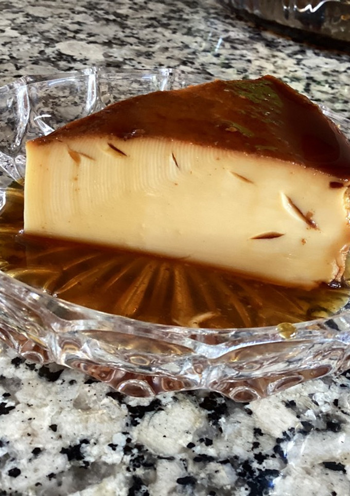 Una foto de Flan tres leches