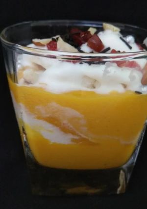 A picture of Mango mastani 🥭🥭.