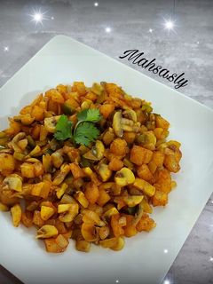 عکسی از دستور 💕 خوراک سیب زمینی و قارچ 😍