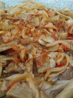 Foto resep Jamur Saus Tiram mix Bakso dan Daging Cincang