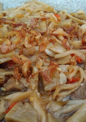 Foto resep Jamur Saus Tiram mix Bakso dan Daging Cincang