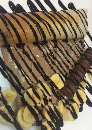 Foto resep Crepes crispy banana chocolate
