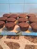 Muffins de chocolate rellenos con dulce de leche