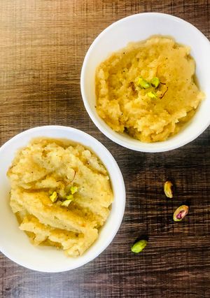 A picture of Suji Halwa.