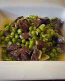 Guisantes con butifarra negra