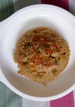 Foto resep MPASI 13 bulan - Nasi Tim Ayam 🌟🌟🌟🌟