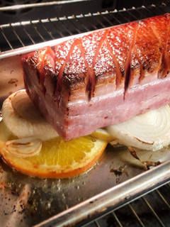 A picture of Crispy Roasted Slab Bacon.