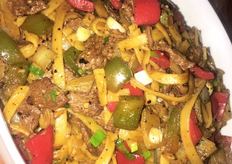 Resep Fettuccine beef black pepper yang Menggugah Selera