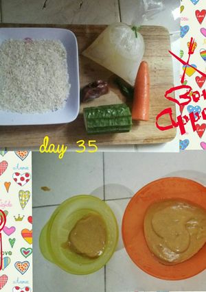 Foto resep Bubur beras putih ati ayam (MPASI)
